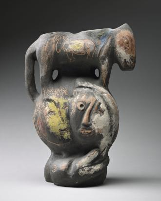 Les Amoureux et la Bête, 1957, Ceramic by Marc Chagall